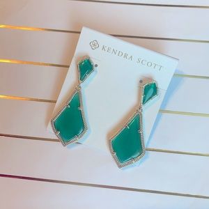 Kendra Scott Colorbar Alexa Earrings Emerald NWT